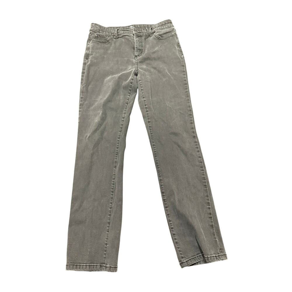 St. John's Bay Women's Gray Straight Leg Denim Jeans Size 10